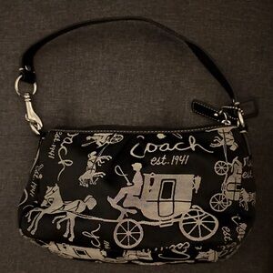 Coach Black and Cream/ Grey Shoulder Bag